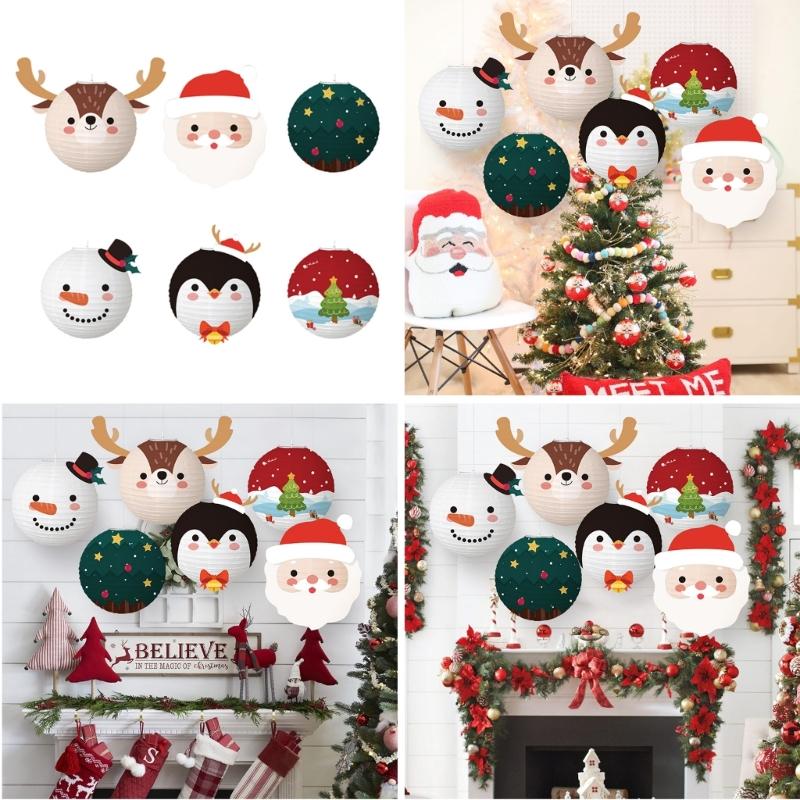 Festival Cartoon Design Paper Lanterns Seasonal Decoration For Christmas Parties School Event Quick Setups Durable Recyclable Materials