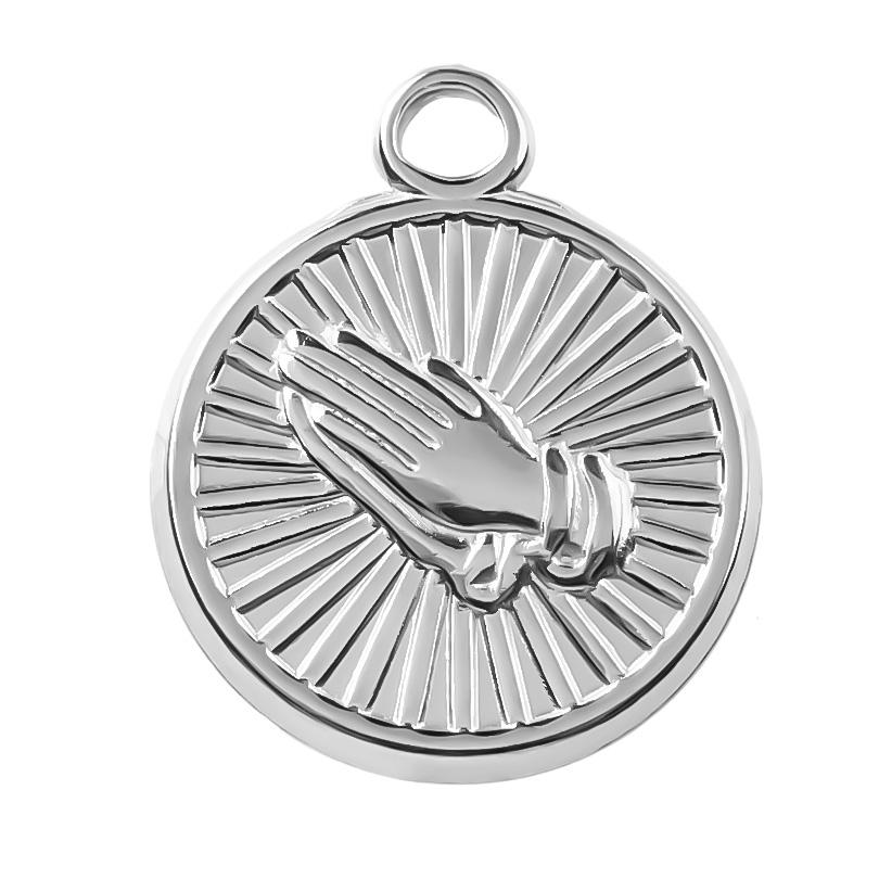 5pcs/Lot Turkish Evil Eye Hand Pendants For Jewelry Making Supplies Statement Charm Stainless Steel Pendant DIY Necklace Earring