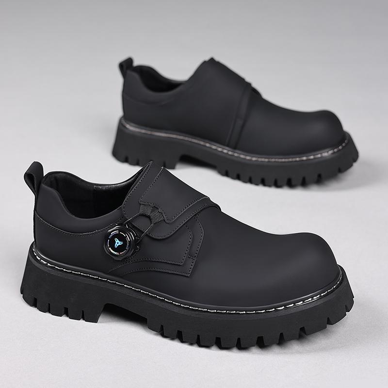 Fashion Thick Bottom Men’s Casual Leather Shoes Classic Business Male Wedding Shoes Leisure Walk Oxford Footwear Stylish Shoes Sneakers