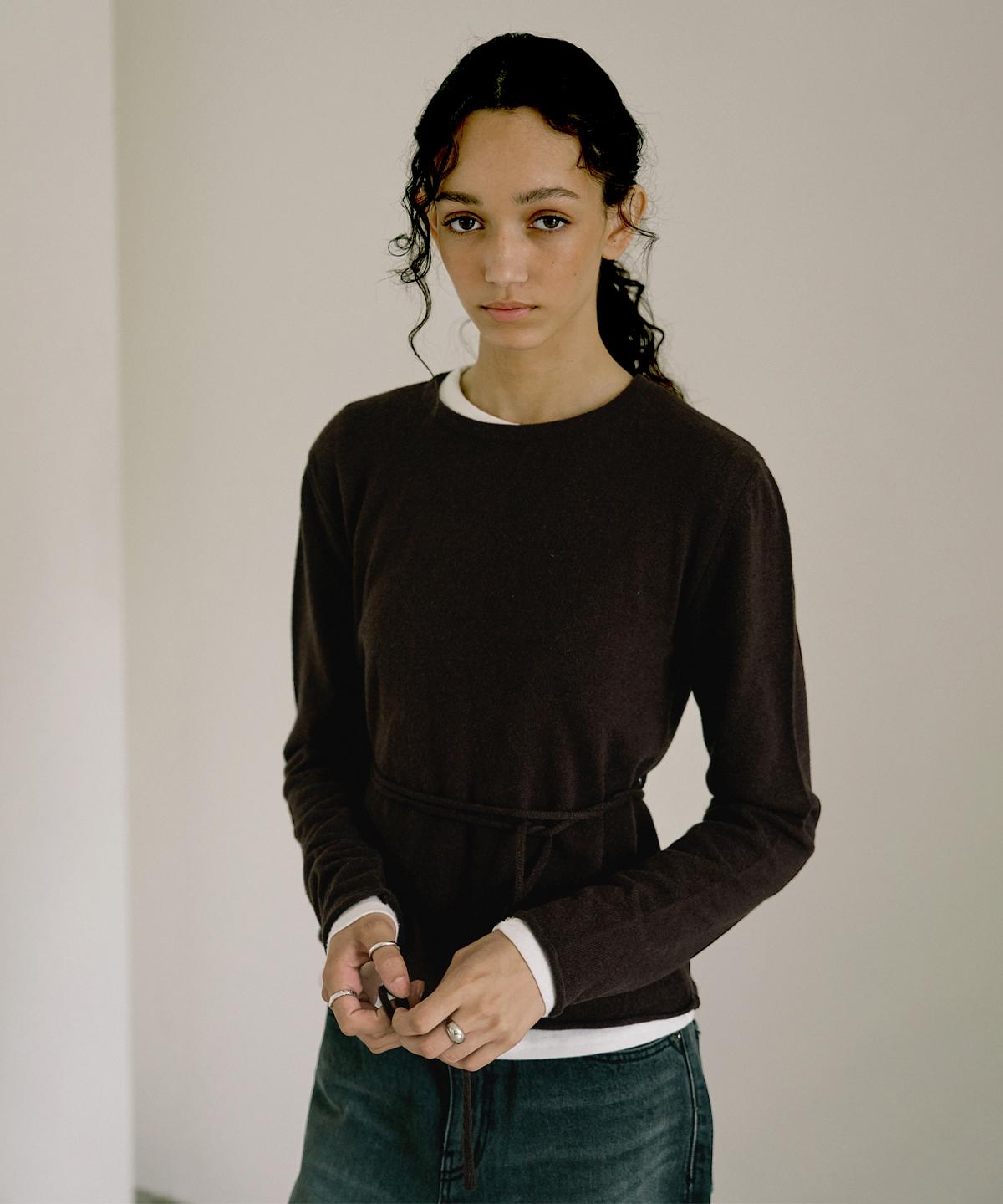 Rob Rob Fine Wool String Knit Brown/Free