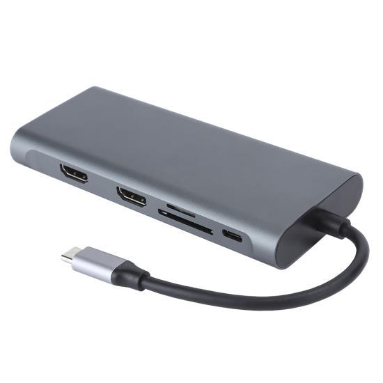 

Портативный 12 в 1 USB 3.0 для HDMI VGA PD USB концентратор для OS X ноутбук док-станция адаптер
