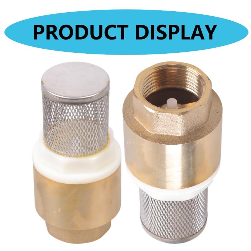 Brass Check Valves with Mesh Strainer Filter 3/4inch Internal Thread Foot Valves Water Pump Bottom Valves Easy To Use