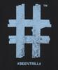 BEENTRILL Stamp Hashtag Oversized Short Sleeve T-Shirt (Black)