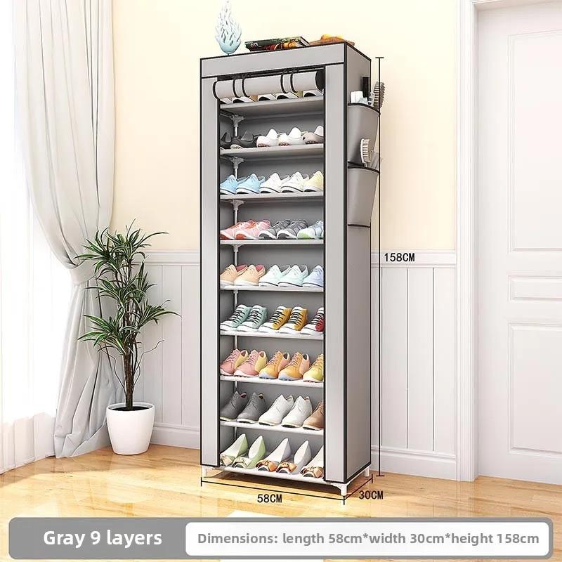 1p Dustproof Shoe Storage Rack Organizer Multilayer Nonwoven Shoes Storage Cabinet Home Hallway Space-saving Cabinets Shoe Shelf