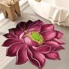 3D Lotus Zemin Paspası Gerçekçi Çiçek Oturma Odası Halısı Lotus Çiçeği Şeklinde Kaymaz Alan Halısı Mutfak Yatak Odası Banyo Oyun Odası İçin