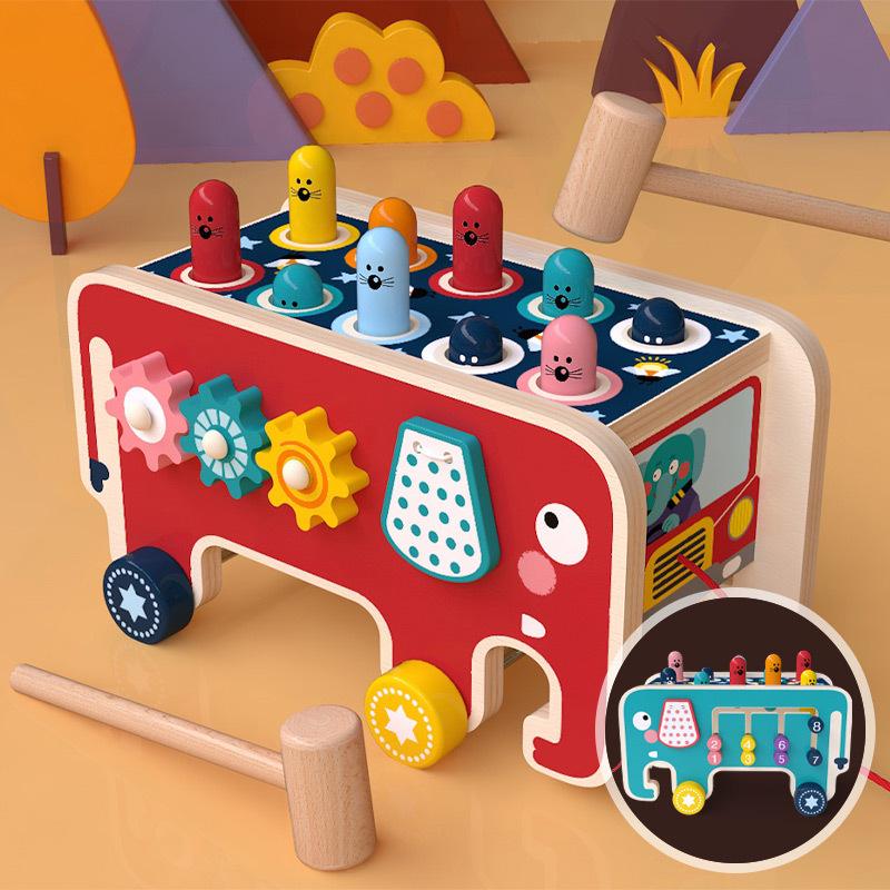 Interactive Wooden Whack-a-Mole Game - Educational Toy for Kids & Parents