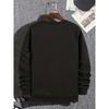Men'S Trendy Regular Round Neck Sweatshirt, Easy Casual Top for Men, Long Sleeve Round Neck Print Sweatshirt