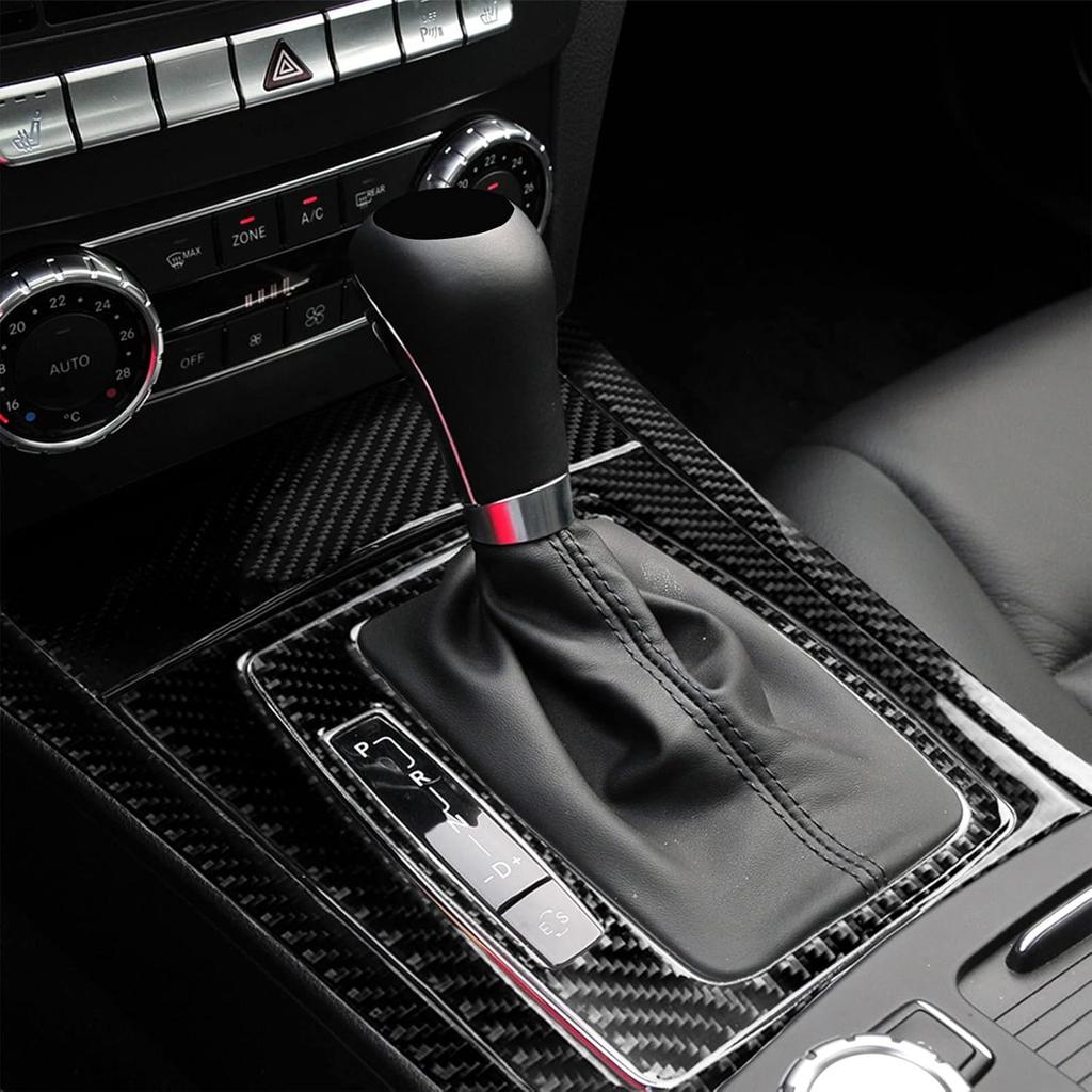 For Mercedes-Benz C-Class W204 2007-2013 Real Soft Carbon Fiber Center Console Gear Shift Panel Surround Cover Trim Kit Car Interior Accessories