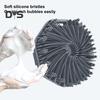Silikon-Badebürste, Peeling-Körperschrubber für empfindliche Haut mit Massagesäulen, Anti-Rutsch-Griff, Körperbürste