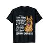 Men'S German Shepherd Owner T-Shirt - German Text & GSD Dog Breed Design with German Shepherd Phrases, Loose Fit Casual Shirt for GSD Lovers, Funny
