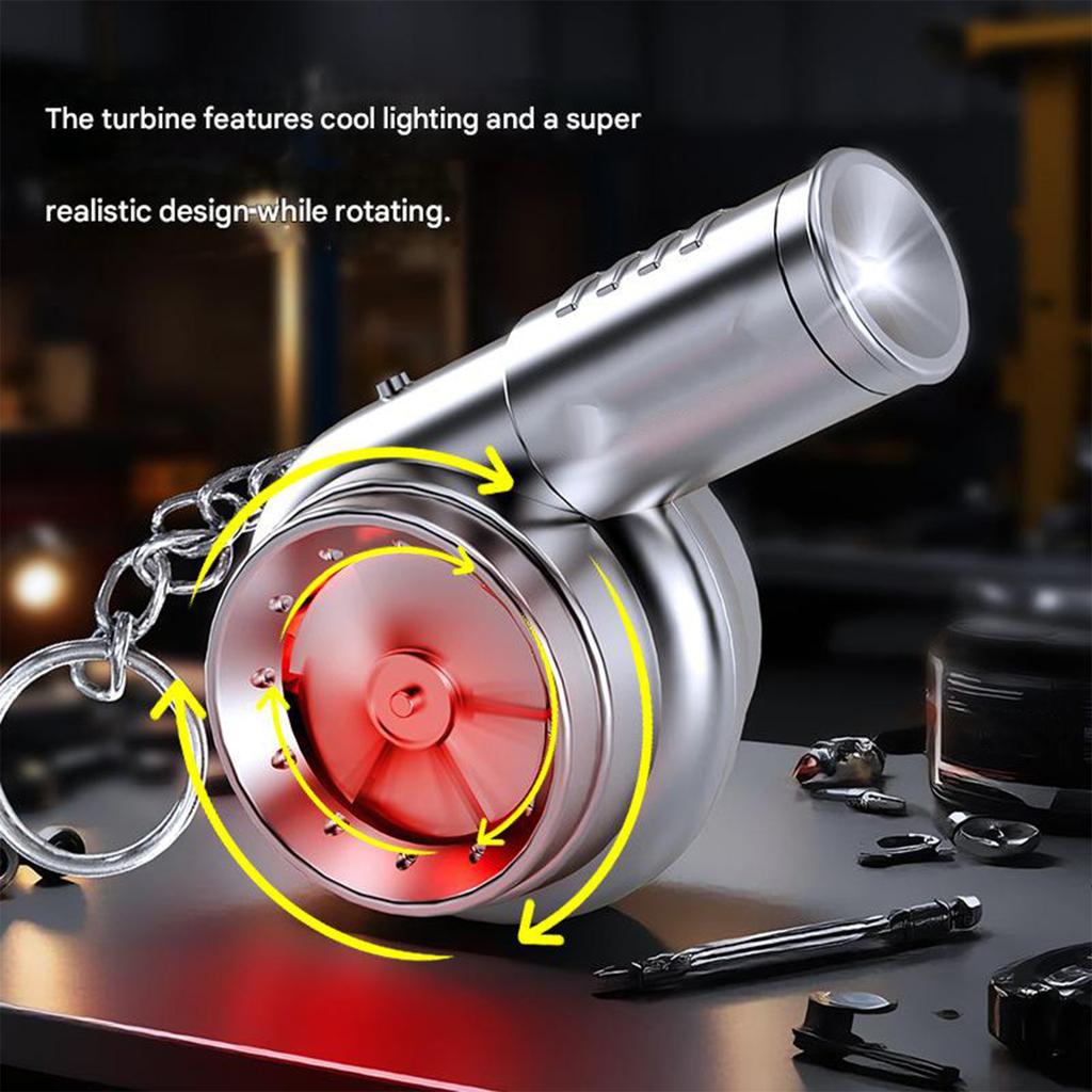 Turbocharging Keychain Pendant with Light Sound Effects Nighttime Visibility Creative Children's Educational Toy