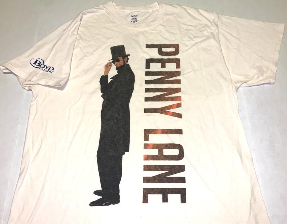 Редкая винтажная футболка с игровыми автоматами казино Penny Lane и Авраамом Линкольном Новая! Унисекс футболка XL M
