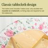 Round Table Cloth Vinyl Fitted Tablecloth Elastic Enduring Table Cloth for Christmas Birthday Wedding Party Home Dining Decor