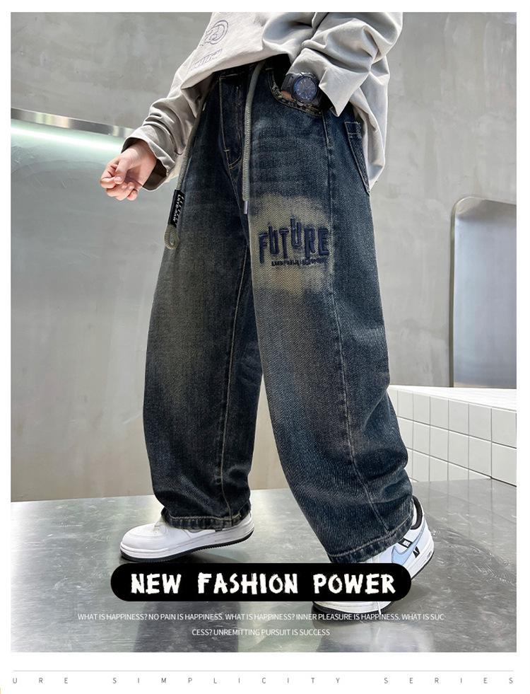 Boys' Trendy Jeans: 2025 Spring/Autumn Style Casual Long Pants for Kids