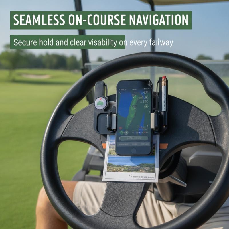 Golf Cart Steering Wheel Phone Stand Golf Cart Accessories For Steering Wheel Flip Phone Stand Golf Cart Accessories