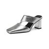 Fashion Plus Size 42 Summer Hollow Out Women Sandals Silver Chunky Pumps Luxury Design Slingback Gladiator Rome Shoes Zapatos De Mujer