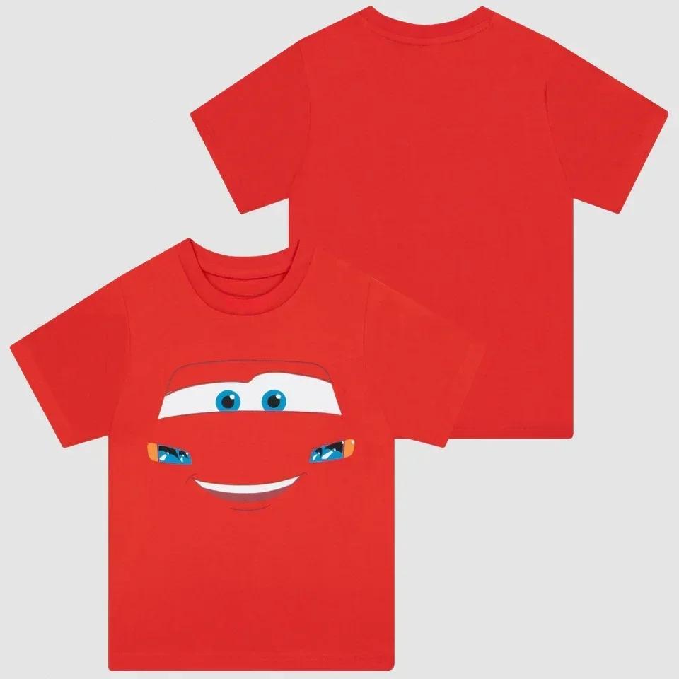 Smile Cars McQueen Unisex T-shirt Gift for Couple Cotton Tops Tees Short Sleeve Clothing Streetwear Oversized Unisex