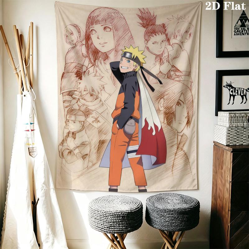 Naruto Hokage Artwork Wall Tapestry Aesthetic Wall Hanging Printed Fabric Blanket Decorative Tapestries For Bedroom Living Room Home Decor