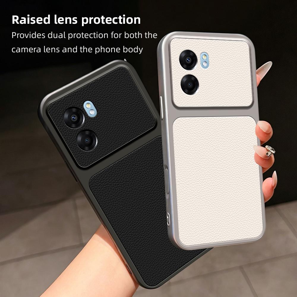 For Realme Q5i Case Realme V23 Cover Realme V23 Leather Case Luxury Lens Protection Protect Matte leather Back Cover