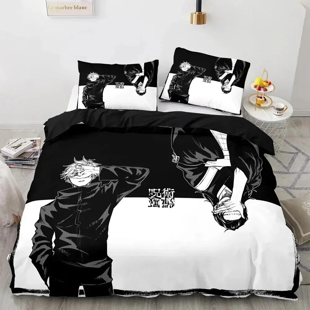 Comforter Jujutsu Kaisen Bedding Set 3D Printed Suitable For Bedroom Kids Home Textile