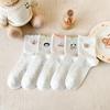 Spring & Summer Women's Cartoon Anime Mesh Socks - Breathable, Seamless, Ruffled Dot Gauze, Japanese Style Student Socks