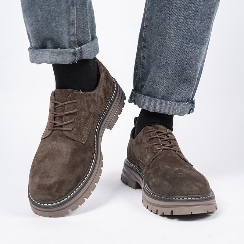 Fashion High luxury men's thick soled shoes Retro elegant style Office and leisure party Outdoor trendy youth shoes Versatile for daily