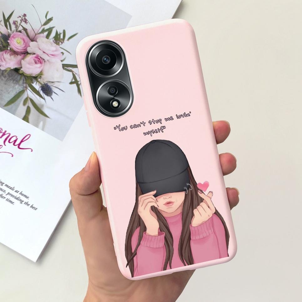 For Oppo A58 4G Back Cover Beauty Flower Girl Fashion Jelly Phone Case For Oppo A58 4G CPH2577 OppoA58 A 58 Coque Etui Soft TPU