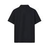 FILA Blue Solid Loose Knit Short Sleeve Polo Shirt Men tops F11M622120F-BK