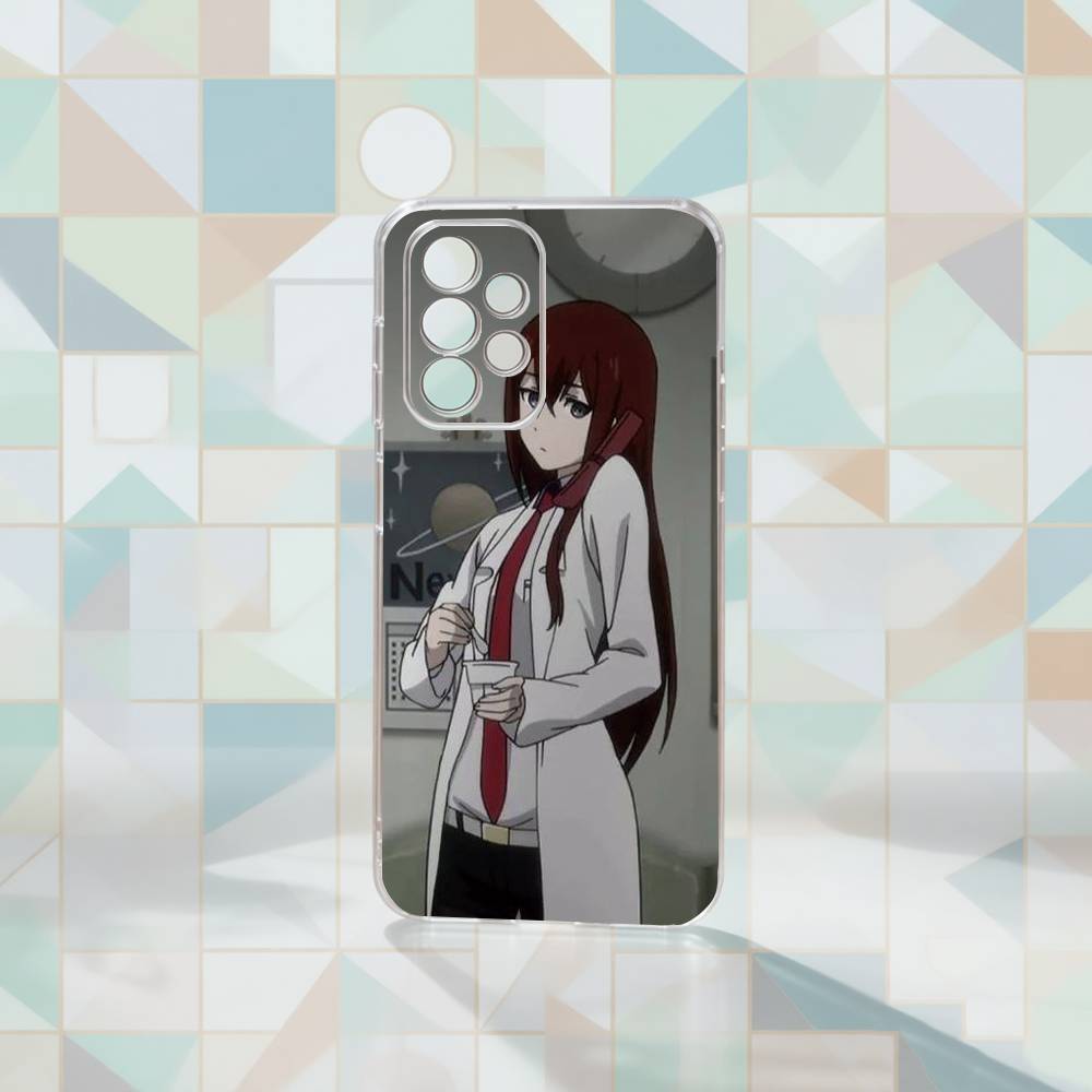 

Steins;Gate Kyoma x Kurisu Phone Case Transparent Silicone Soft For Samsung S25,S24,S21,S22,S23,S30,Ultra,S20,Plus,Fe Samsung S21