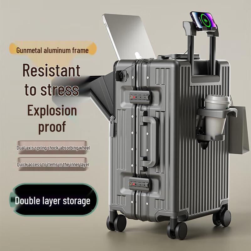 Xiao Yan Fashion Front-Opening Hardside Spinner Luggage 24 inch