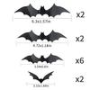 12/48pcs Halloween Decoration 3D Bat Wall Stickers Hollow Black Bat for DIY Halloween Party Horror House Scary Decal Decor