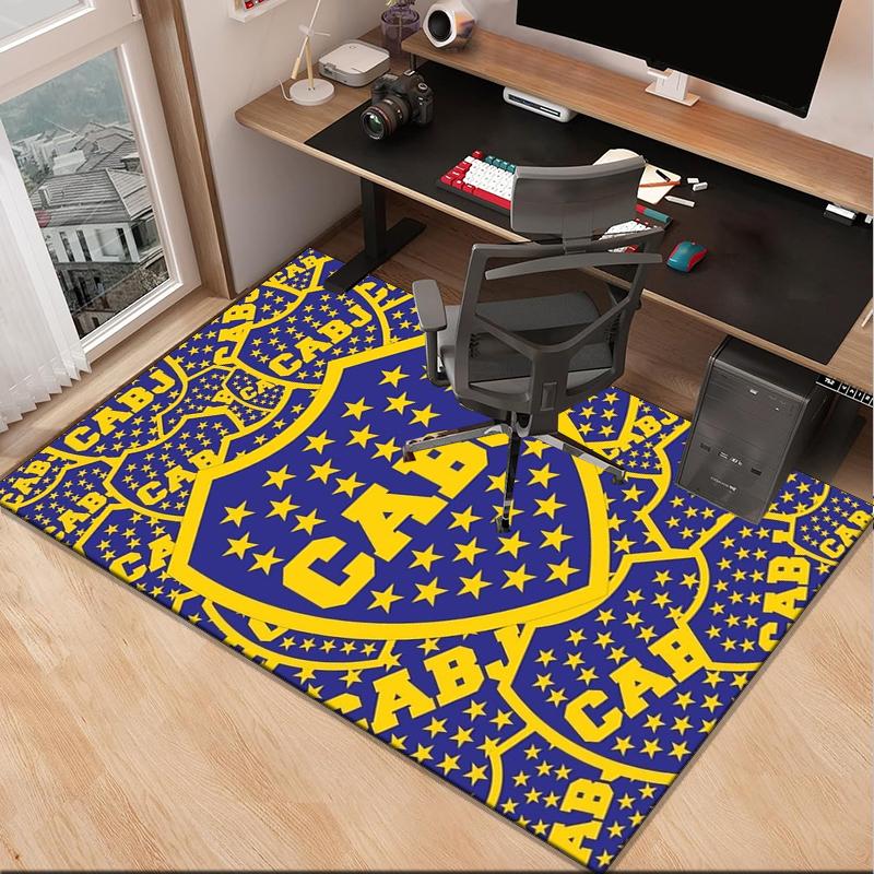 Football Club Emblem Office Rug Chair Mat, Game Carpet, Suitable for Front Door, Bedroom, Living Room, Desk, Holiday Gift