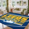 Leeds Rhinos Design Crystal Velvet Rug Soft Decorative Mat for Bedroom Entrance