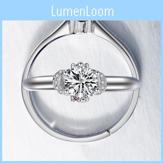 Elegant Korean Style Adjustable Couple Rings With Platinum Plating For Wedding