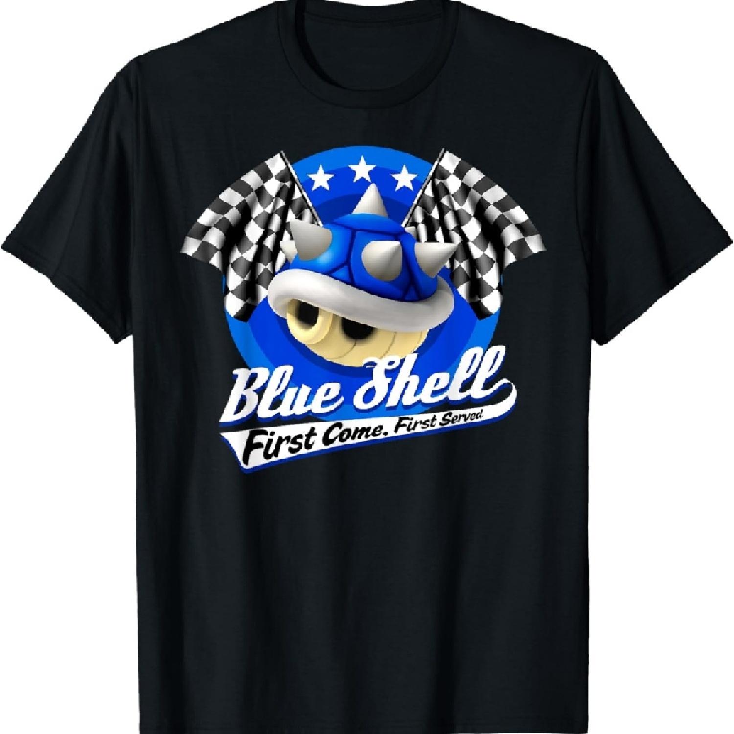 

Mario Kart Blue Shell First Come First Serve T-Shirt XXXXXL чорний
