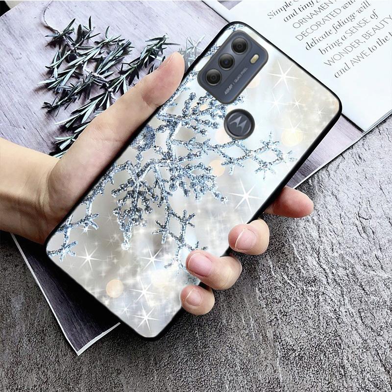 Winter schnee Frohe Weihnachten Telefon Fall für Motorola Moto G22 G60 G52 G9 G7 Plus G8 Power G100 G Stylus G30 g10 GPure