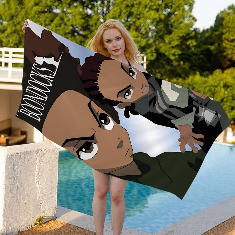 Animation T-The B-Boondocks Microfiber Beach Towel Absorbent Quick dry Soft Yoga Swimming Resort Mountain Climbing Towel
