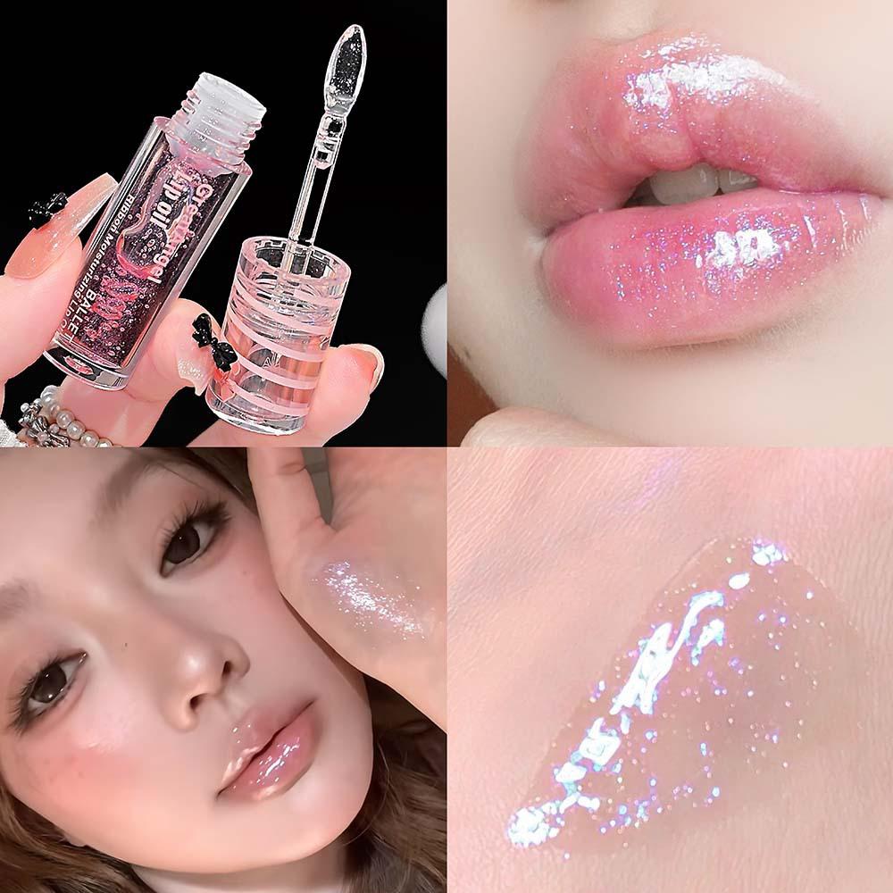Parelmoer Glitter Water Gloss Jelly Lipgloss Transparante Lipolie Hydraterende Glass Gloss Lipgloss Moisturizer Lipverzorging Make-up