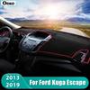Para Ford Kuga 2 MK2 Escape 2013 2014 2015 2016 2017 2018 Tapete para Painel de Carro Protetor Solar Capa Antiderrapante Acessórios