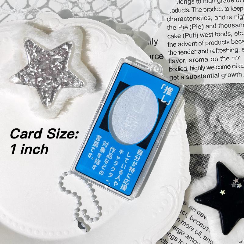 

Dictionary Series Mini Photo Frame for 1 Inch Anime Kpop Idol Card Sleeves Japan Style Acrylic Photocard Holder with Keychain синий