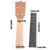 Wooden Color Ukulele Fretboard 21in 23in Ukulele Replacement Neck Ukulele Neck Set  Concert Ukulele
