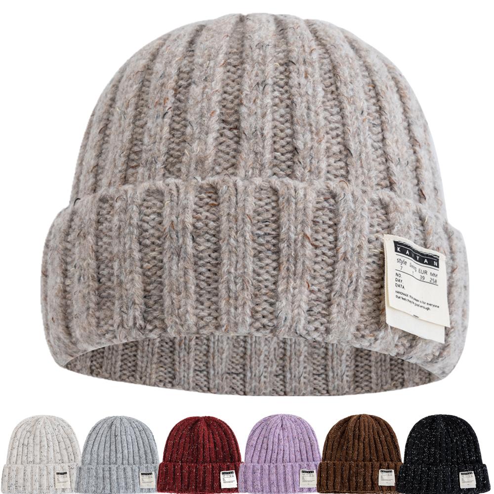 New Women Slouchy Loose Winter Hats Decoration Beanie Hats For Women Warm Beanie Streetwear Cap Hats Outdoor Winter Knitted Hat