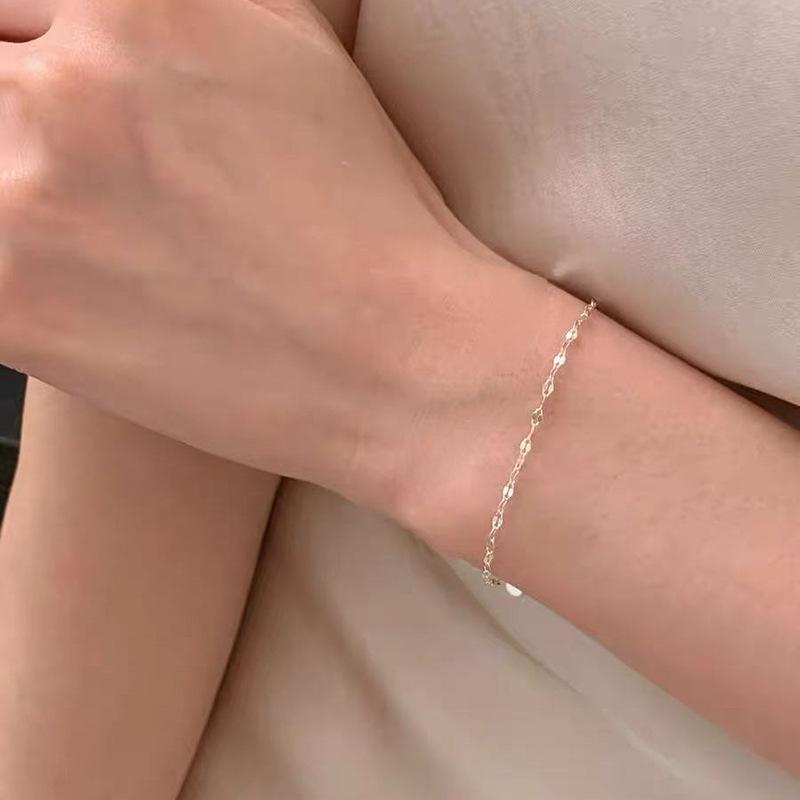 

Broken silver pearl bracelet women s 925 sterling silver light luxury niche design bracelet bracelet bracelet birthday gift