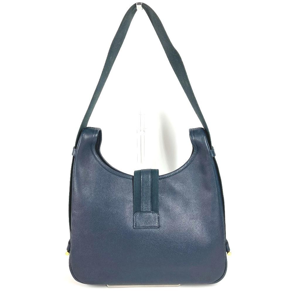 HERMES vintage Sako Bag Tote Bag Shoulder Bag Courchevel Navy/GoldHardware
