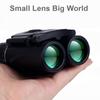 Folding Pocket Binoculars Compact Travel Mini Telescope HD Bak4 Optics Lenes Easy Focus 40*22 Colour Black