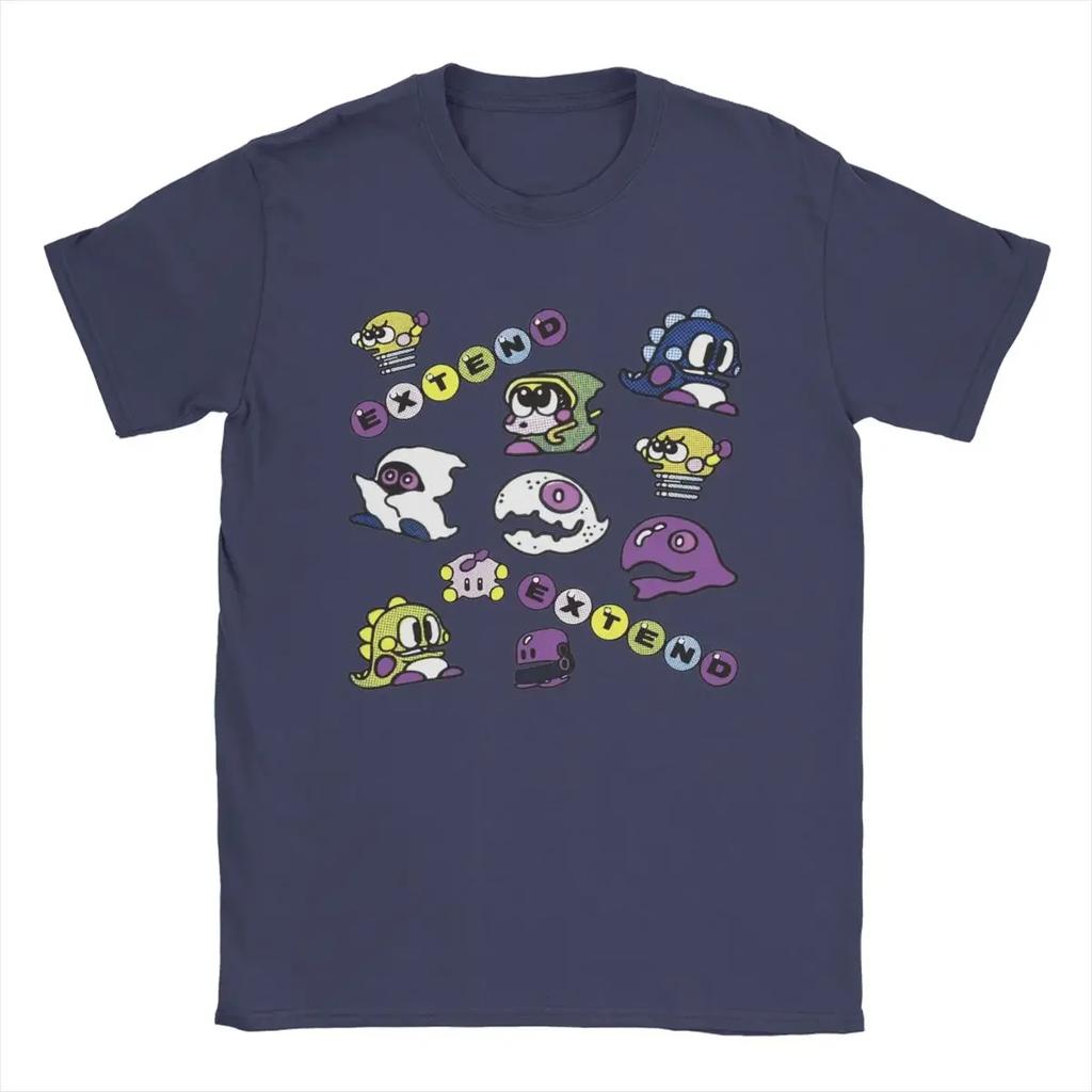 Men's Bubble Bobble Game T Shirt 100% Cotton Clothing Novelty Short Sleeve O Neck Tees Plus T-Shirts#Color