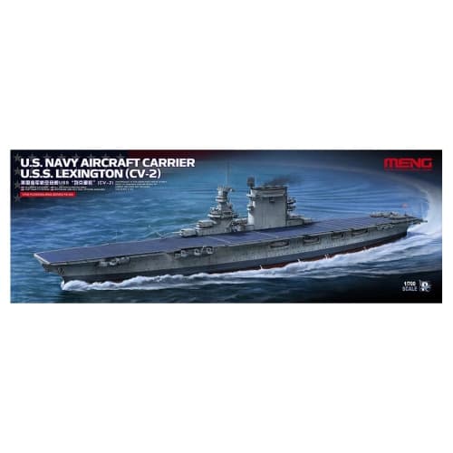 Meng Model 1/700 US Navy Aircraft Carrier Lexington CV-2 Pre-Colored Plastic Model Kit MENPS-002