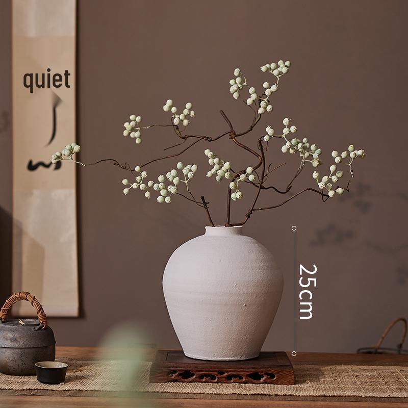 High-End Wabi-Sabi Bionic Floral Art: Horse Chestnut & Artificial Flower Bouquet for Living Room Arrangement.