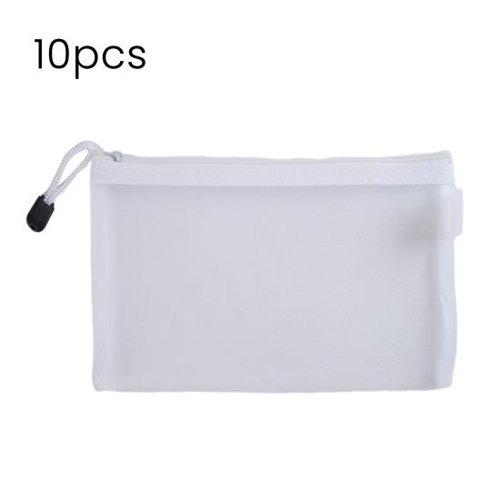 10 Mesh Board Zipper Pouch A4 Pcs Game Puzzle Portable Transparent