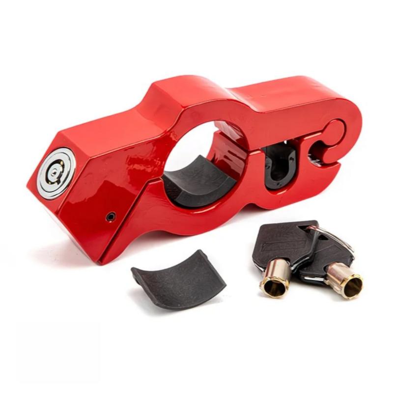 

Pro Universal Alloy Handlebar Anti-Theft Lock Weather Resistant Security Lock for Motorcycle Bike ATV Parking красный